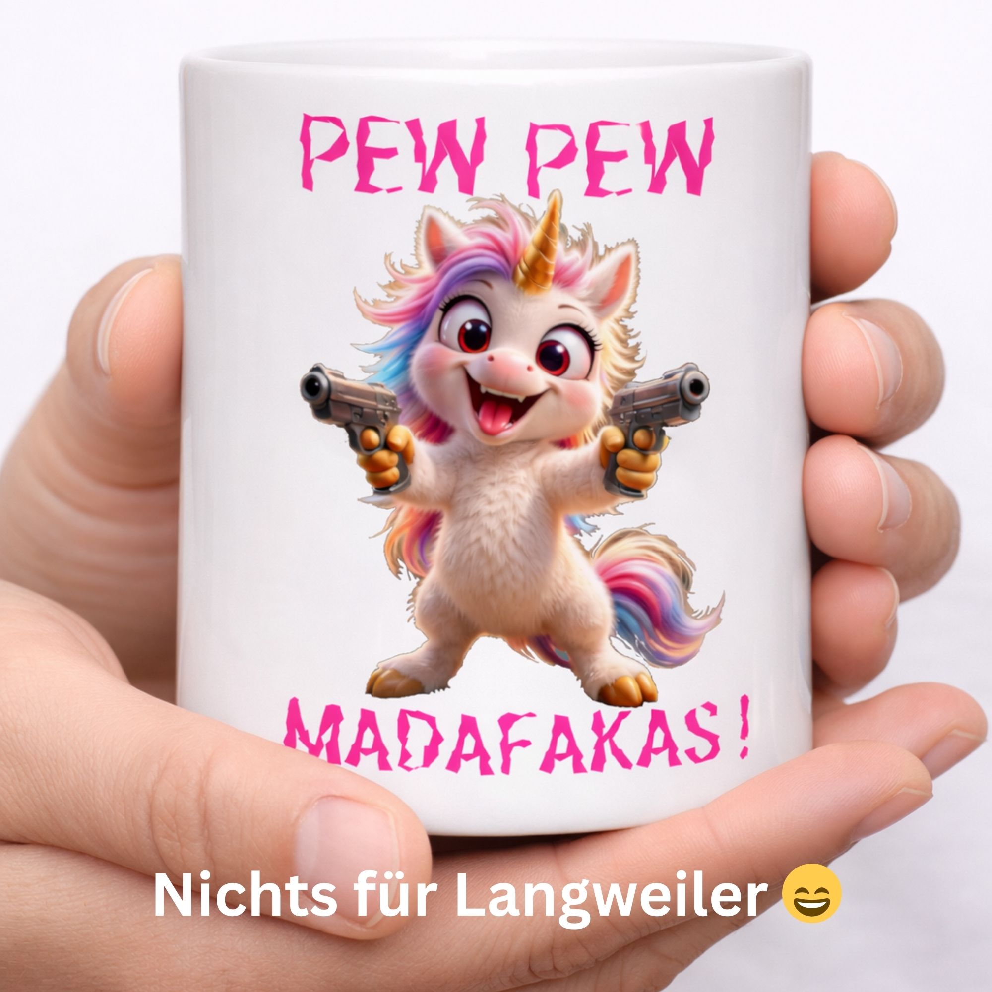 tasse „pew pew madafakas!“ – lustige einhorn tasse tasse „pew pew madafakas!“ – lustige einhorn tasse